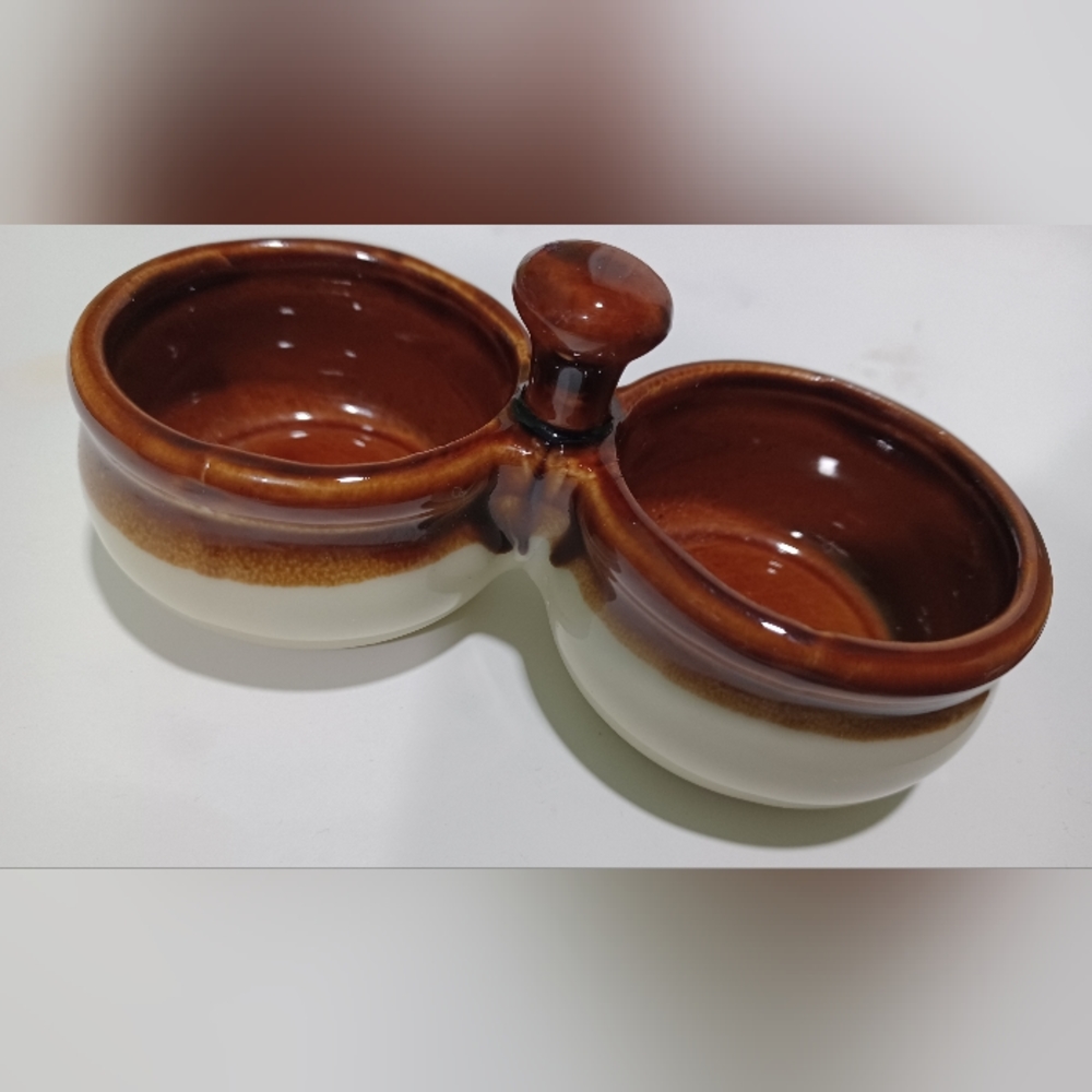 Tea Light Candle Holder | Brown & Off White 🤎🤍